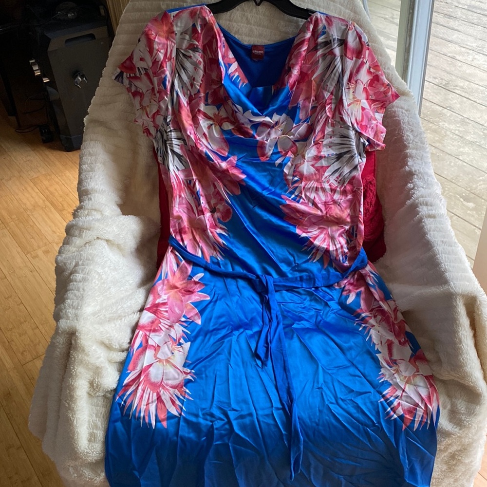 Olsen Europe Gorgeous Print Stretch Back Material Dress